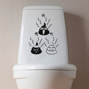Creative Toilet Seat Stickers Bathroom Removable Waterproof Closestool Decor