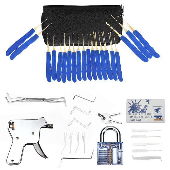 40Pcs Training Unlock Tool Skill Set 15-Piece Unlocking Lock Picks Set Key