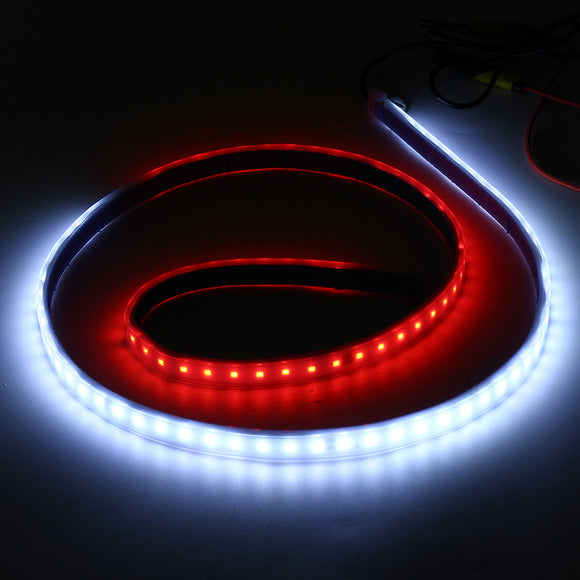 12V 120cm 144 LED Car Door Warning Light Strips Atomosphere Safety Lamp Strobe Flashing