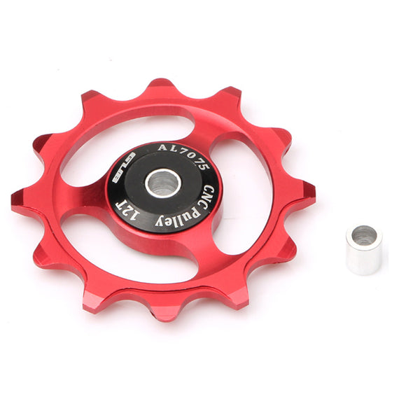 1Pc GUB 12T Tooth Bike Transmission CNC Aluminum Alloy Outdoor Bearing Tension Wheel Wheel Rear Bike Bicycle Cycling