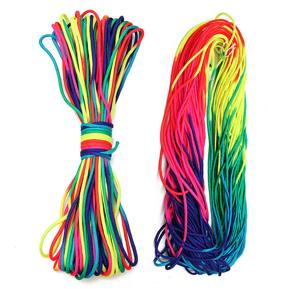 200ft Rainbow Color Paracord Rope 7 Strand Parachute Cord Camping Hiking EDC Rope