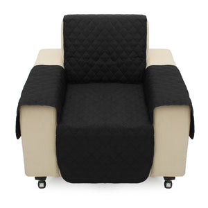 Black Pet Sofa Couch Protective Cover Pad Removable W/ Strap Waterproof Pads 1 Seater