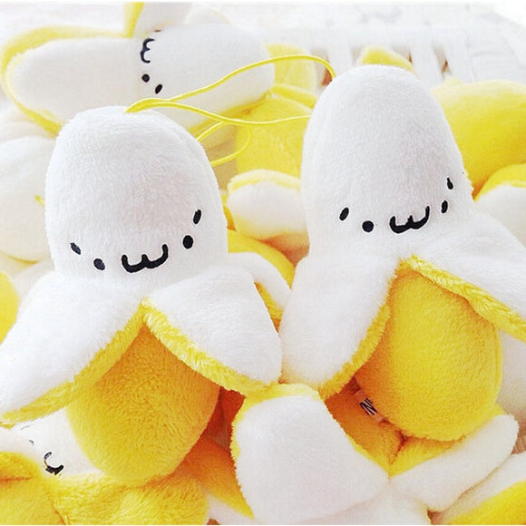 Squishy Cute Mini Soft Banana Cartoon Mascot Phone Straps Bag Decoration Kids Toy Gift