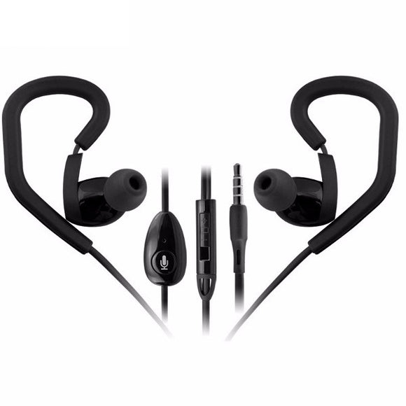 BYZ K6 Silicone Ear Hook Sport TPE Remote Earphone Headset For Smartphone