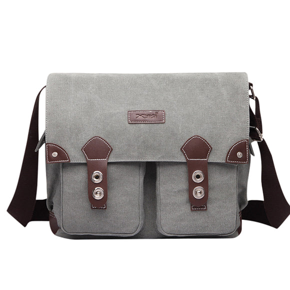 Men Retro Canvas Messenger Casual Crossboby Bag Laptop Shoulder Bag