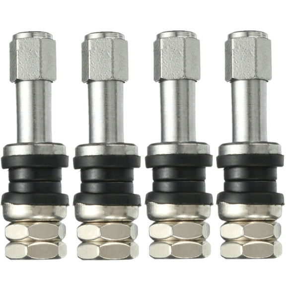 4X Universal TR43E Metal Clamp-in Tubeless Tyre Tire Wheel Schrader Valve