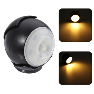 3W 5 LED 360 Auto Motion Sensor Night Light Wireless Battery PIR Cabinet Lamp