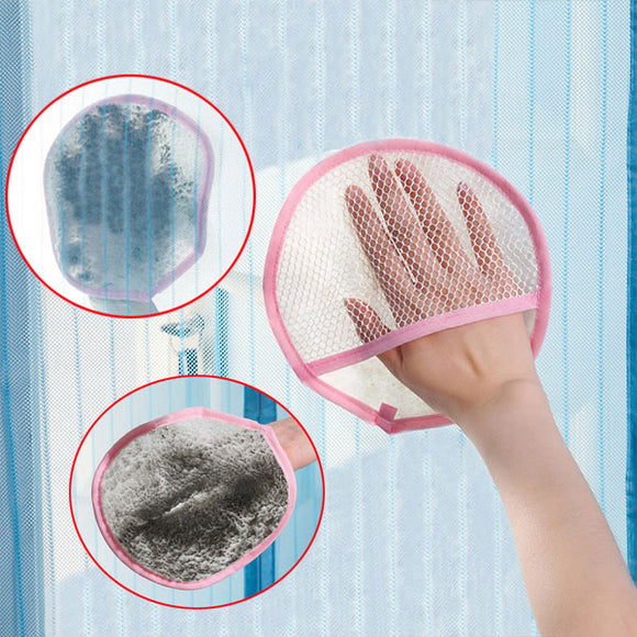 Screen Window Clean Cloth Car Window Wash Mitt Mesh Curtain Mop Wipe