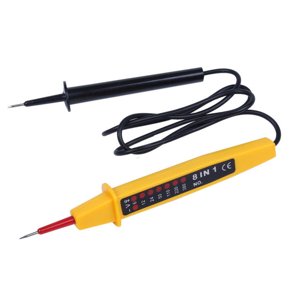 8 in 1 Voltage Tester Circuit Test Probe Pen 6-380V with LED Indicator Light For Car Truck Home Office