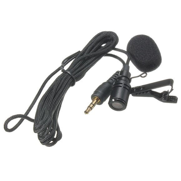 Mini 3.5mm Jack Microphone Lavalier Tie Clip Microphones Mic For Speaking Speech Lectures 2.4m