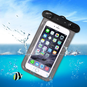 Universal PVC IPX8 Waterproof Clear Tough Screenn Phone Case Under Water Dry Bag Surfing Swimming Bag