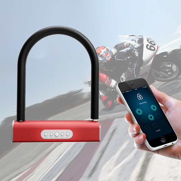 Electric Smart Bike Lock Anti-theft U-shaped Password Security Lock
