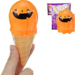 Puni Maru Rare Stack Pumpkin Ice Cream Squishy With Magnet 4CM Licensed Slow Rising Original Package