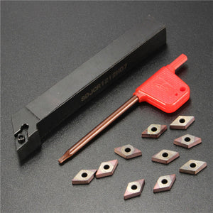 SDJCR1212H07 12x100mm Lathe Turning Tool Holder Boring Bar With 10pcs DCMT0702 Insert