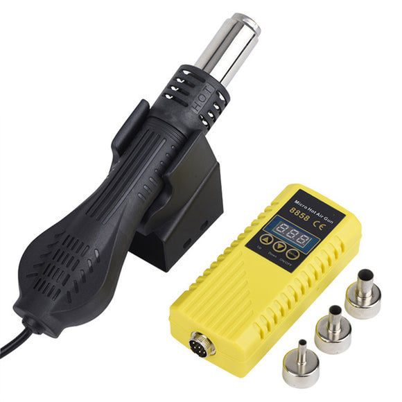 JCD 8858 700W Hot Air Heater Micro Rework Soldering Station LED Digital Hair Dryer for Soldering Heat Welding Repair Tools Yellow