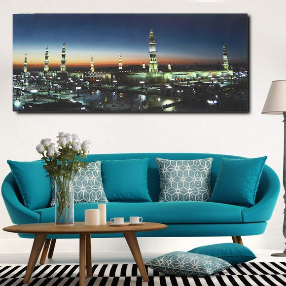 Wall Art Print Masjid Mosque Islamic Muslim Canvas Paintings Picture Home Decor