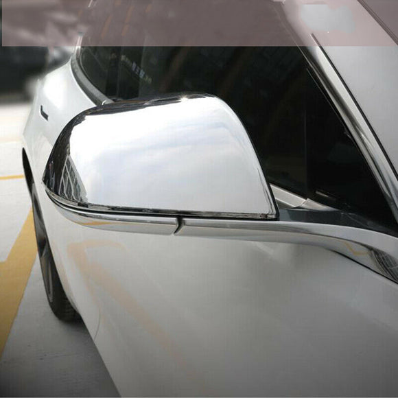 Car Carbon Fiber Mirror Cover Caps for TESLA Model 3 2017-2019