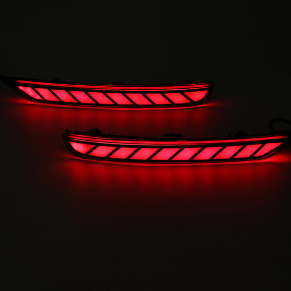 LED Rear Bumper Indicator DRL Brake Flash Turn Signal Lights Smoke Black Lens For Subaru Forester 2008-2019