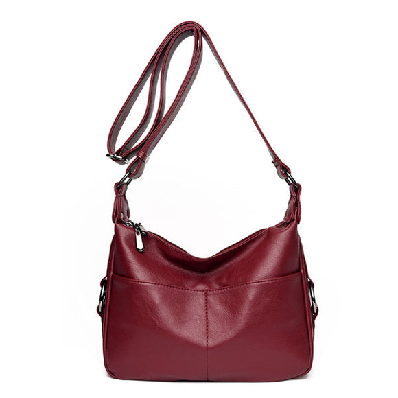 Ekphero Women PU Leather Shoulder Bags Elegant Crossbody Bags Hobo Messenger Bags