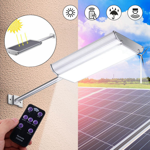 5Modes 70 LED Microwave Motion Sensor Solar Power Street Light Waterproof Wall Lamp Outdoor Garden