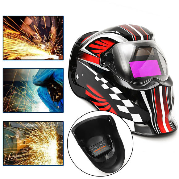Solar Power Welding Mask Auto Darkening Soldering Cap Light Grinding Weld Lenses