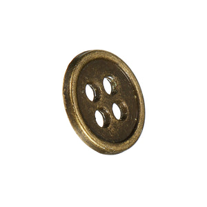 11.5/13.5mm Zinc Alloy 4 Hole Flat Buttons Coats T-shirts DIY Craft