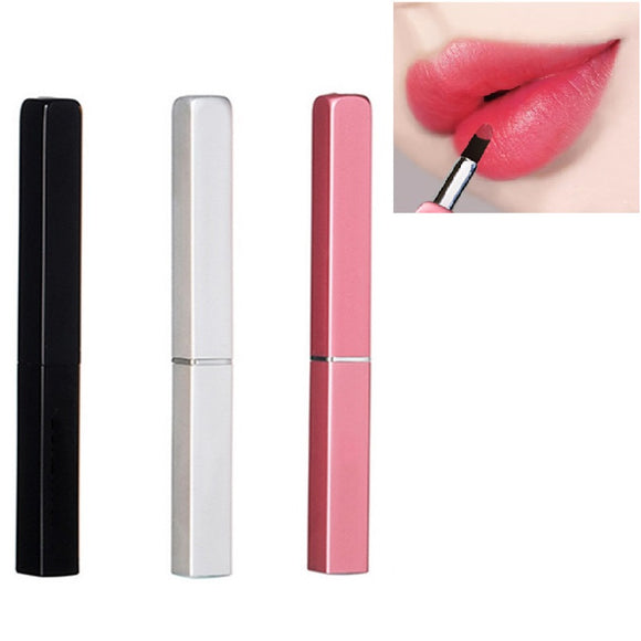 3 Colors Retractable Lipstick Gloss Brushes Travel Portable Lip Liner Pen Makeup Tool