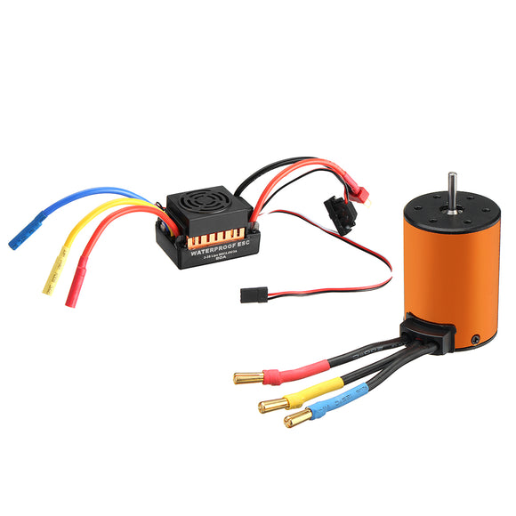 9T 4300KV Brushless Motor + 60A ESC Speed Controller Combo Set For 1/10 RC Car