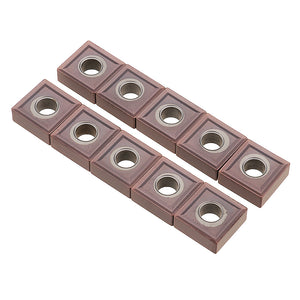 Drillpro 10pcs CNMG120404 MS CVD Carbide Insert Turning Tool Carbide Insert for DCLNR/L PCBNR/L