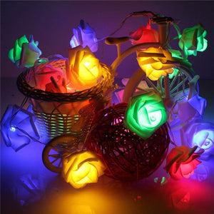 KCASA 1.2M 10 LED Small Rose Light String LED Fairy Lights for Festival Christmas Wedding Decoration