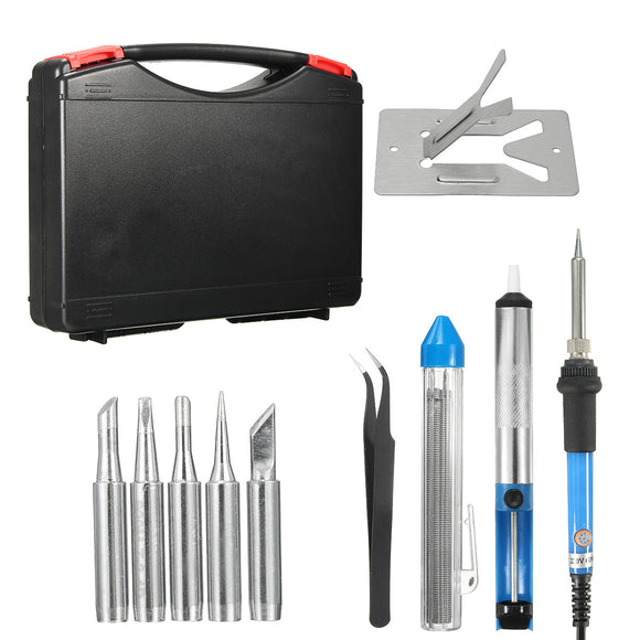 60W Electric Soldering Iron Kit Adjustable Temperature Welding Starter Tool