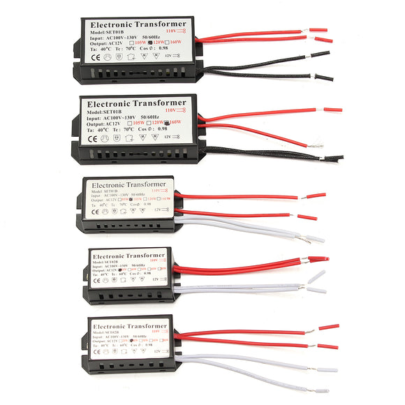 AC 110V To AC 12V 20/40/105/120/160W LED Lamp Power Supply Adapter Transformer Driver