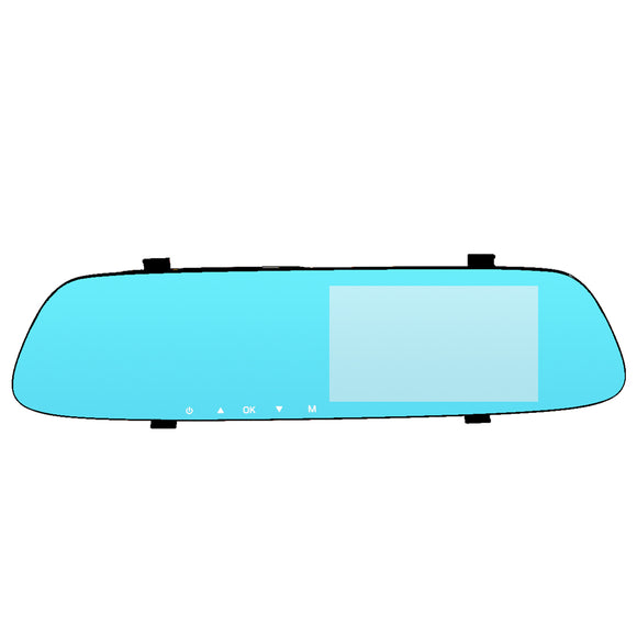 4.3 Inch 1080P HD Car DVR Rearview Mirror Dash Camera Dual Lens Recorder Monitor 170 Degree