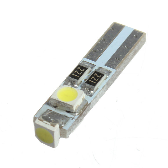 T5 3528 SMD LED Car Dashboard Wedge Lights Instrument Bulb Lamp DC 12V Pure White 1PCS