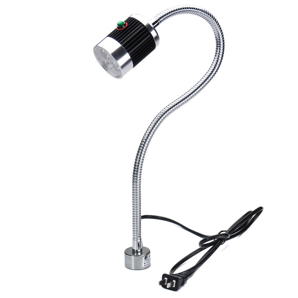 6W 110-220V LED Machine Working Light Gooseneck Magnetic Base Switch Lamp CNC Machine Tool Lamp