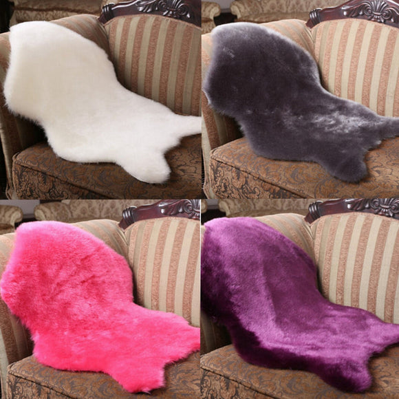 Soft Shaggy Living Room Floor Carpet Fluffy Chair Cover Mat Sofa Seat Cushion