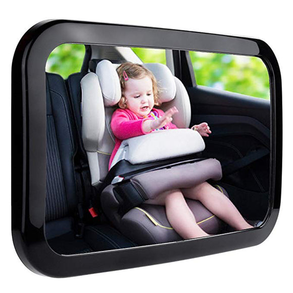 360 Rotatable Car Safety Reverse Baby Back Seat Rear View Mirror Headrest Square Baby Monitor