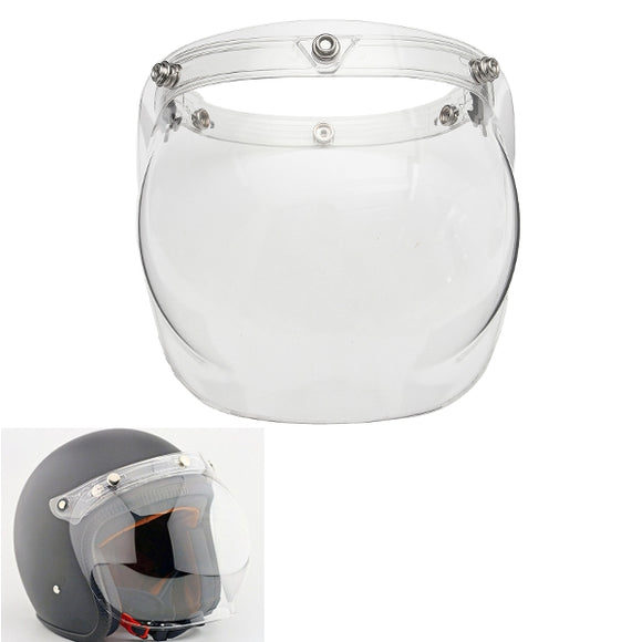 Bubble Shield Face Mask Clear Visor & Base for Vintage Open Face Helmet
