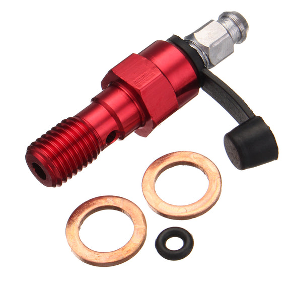 CNC M10x1.25mm Motorcycle Brake Caliper Bleed Screw Nipple Banjo Bolt Dust Cap