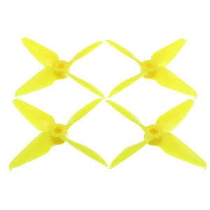 2 Pairs Furiousfpv RageProp 3054-4 3x5.4x4 Race Edition 4-blade Propeller CW CCW Yellow for RC Drone