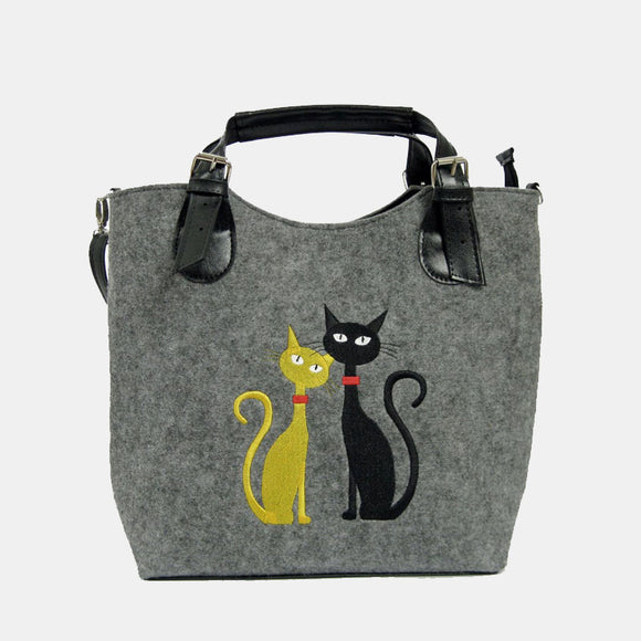 Women Fashion Large Capacity Crossbody Bag Cat Pattern Handbag