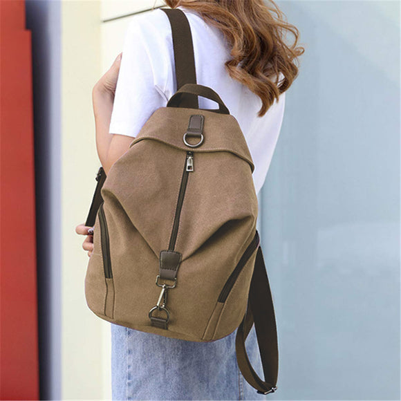 Women Vintage Large Capacity Backpack Shoulder Bag Schooo Bag Casual For 14inch Computer