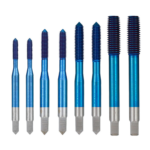 Blue Nano Fluteless Forming Machine Taps M2-M12 Metric Machine Plug Tap Extrusion Taps HSS Thread Screw Tap Drill
