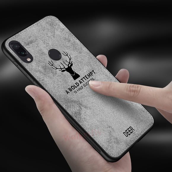BAKEEY Deer Shockproof Anti-Scratch Cloth&TPU Protective Case For Xiaomi Redmi 7 / Redmi Y3