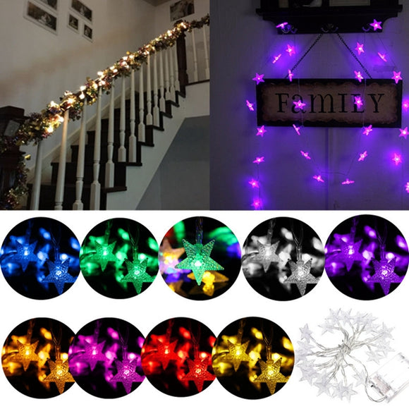2M 20LEDs Fairy Light String LED Battery Powered Romantic Star Party Xmas Garden Decor
