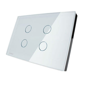 Livolo White Crystal Glass Touch Screen Switch VL-C304-81 AC110-250V