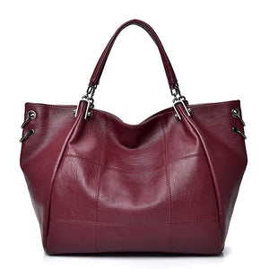 Women Retro Large Capacity PU Leather Handbag Shoulder Bag Crossbody Bag