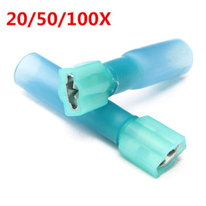 Blue 16-14AWG Insulating Female Spade Terminal Electrical Crimp Wire Connectors