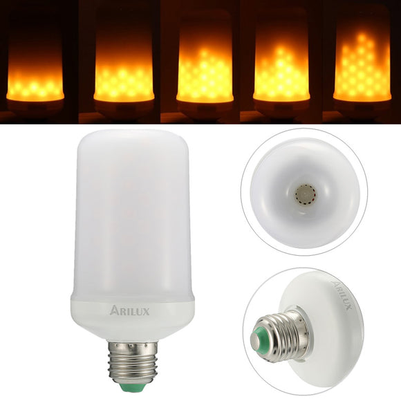 ARILUX E27 4W SMD2835 1595K Two Modes Warm White 99LEDs Flicker Flame Corn Light Bulb AC85-265V