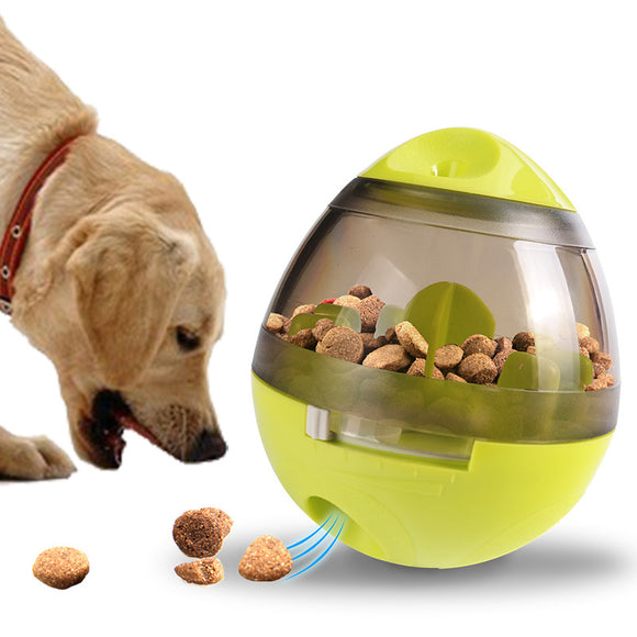 Yani Creative Egg Shape Tumbler Pet Food Dispenser Dog Cat IQ Treat Toy Pet Bowl